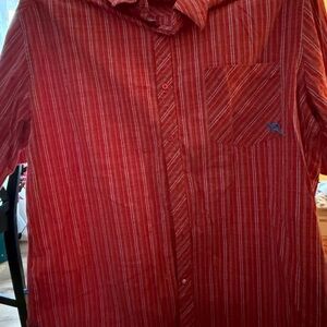 Rocawear Mens 3XL Red White Black Plaid Long Sleeve Button Front Shirt - Clean!